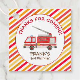 Etiquetas Para Lembrancinhas Festa de aniversário do Motor de Fogo do Caminhão-