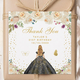 Etiquetas Para Lembrancinhas Festa de aniversário Floral de Cabelo Louro