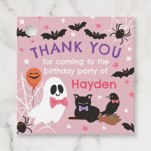 Etiquetas Para Lembrancinhas Festa de aniversário Rosa Fantasma do Halloween Ob