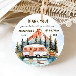 Etiquetas Para Lembrancinhas Festa de aniversário russa de Camping Mountain