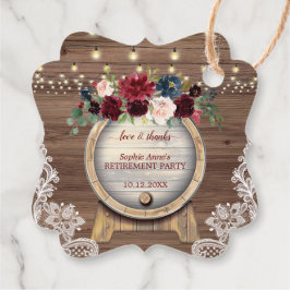 Etiquetas Para Lembrancinhas Festa de Aposentadoria no Vinhedo do Barril de Vin