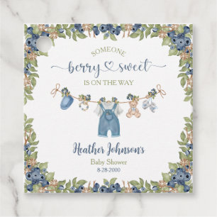 Etiquetas Para Lembrancinhas Festa de Bebê Blueberry Berry Sweet Clothesline Ba