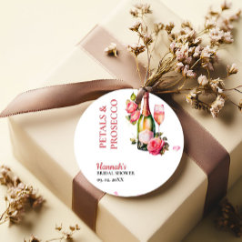 Etiquetas Para Lembrancinhas Festa de Chá de Noiva Pétalas e Prosecco
