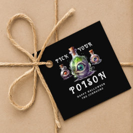 Etiquetas Para Lembrancinhas Festa de coquetel de Halloween Escolha seu veneno