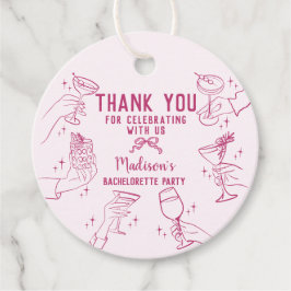 Etiquetas Para Lembrancinhas Festa de Coquetel Rosa para Noiva - Sobremesa