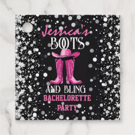 Etiquetas Para Lembrancinhas Festa de Despedida de Solteira com Botas Rosa e Br