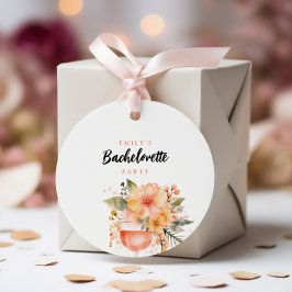 Etiquetas Para Lembrancinhas Festa de Despedida de Solteira Floral Aperol Sprit