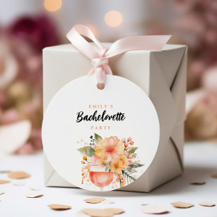 Etiquetas Para Lembrancinhas Festa de Despedida de Solteira Floral com Aperol S