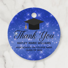 Etiquetas Para Lembrancinhas Festa de formatura Chic do Formando Sparkle Azul