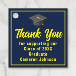 Etiquetas Para Lembrancinhas Festa de formatura marinho Azul Formando Amarelo