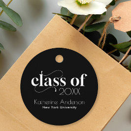Etiquetas Para Lembrancinhas Festa de Graduação Minimalista Elegante Preta Mode