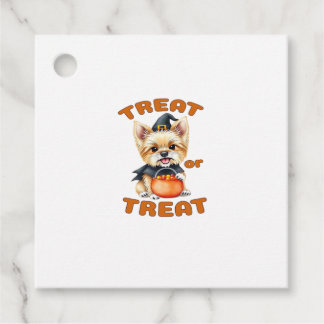 Etiquetas Para Lembrancinhas Festa de Halloween do Yorkshire Terrier �Truque ou