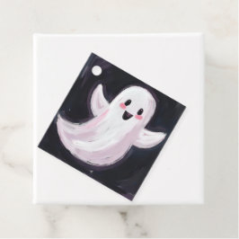 Etiquetas Para Lembrancinhas Festa de Halloween Fofa Fantasma Branca
