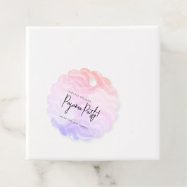 Etiquetas Para Lembrancinhas Festa de Pijamas Colorido Pastel Elegante 