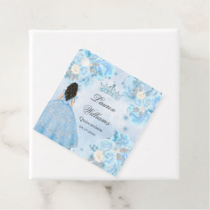Etiquetas Para Lembrancinhas Festa de Quinceanera da Wonderland Blue Winter