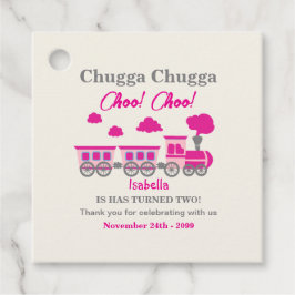 Etiquetas Para Lembrancinhas Festa de segundo aniversário de Trem Rosa