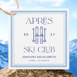 Etiquetas Para Lembrancinhas Festa de solteira de Esqui de inverno do Clube de<br><div class="desc">Etiquetas de Favor de Festas de solteira de Esqui de inverno personalizadas do Apres Ski Club</div>
