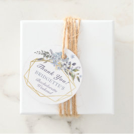 Etiquetas Para Lembrancinhas Festa de solteira Floral Azul Inverno Obrigado