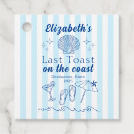Etiquetas Para Lembrancinhas Festa de Solteira na Praia Último Brinde na Costa