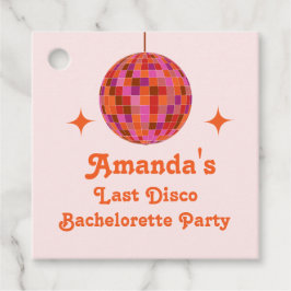 Etiquetas Para Lembrancinhas Festa de Solteira Pink Orange Groovy Último Disco 