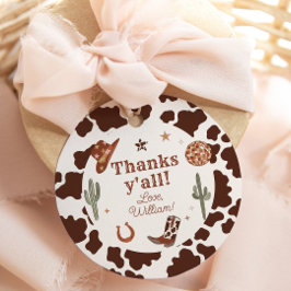 Etiquetas Para Lembrancinhas Festa do Rodeo Ocidental do Cowboy Parceiro Thanka