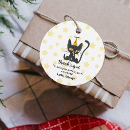 Etiquetas Para Lembrancinhas Festa Engraçada Que Gato Preto Agradece Tags Favor