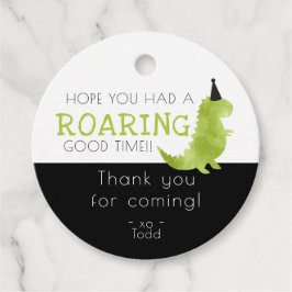 Etiquetas Para Lembrancinhas Festa temática de dinossauro rugindo Obrigados de