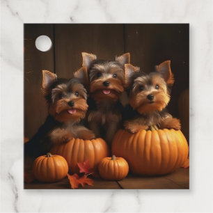 Etiquetas Para Lembrancinhas Filhote de Yorkshire Terrier Delícia de Outono Abó