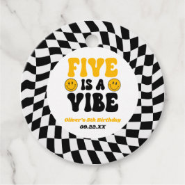 Etiquetas Para Lembrancinhas Five Is A Vibe Retro Fifth 5th Birthday Party