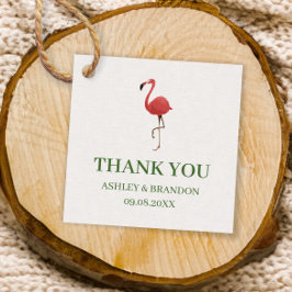 Etiquetas Para Lembrancinhas Flamingo Trópicos Verde e Rosa Casamento Agradecim