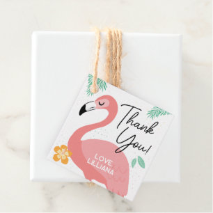 Etiquetas Para Lembrancinhas Flamingos e divertimento Aniversário Tropical Obri