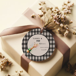 Etiquetas Para Lembrancinhas Flanela e efervescência no inverno preto e branco 