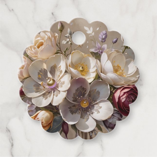 Etiquetas Para Lembrancinhas Fleurs (Frente)