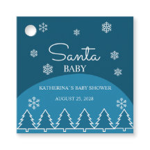 Floco de neve azul Floco de Natal chás de fraldas 