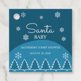 Etiquetas Para Lembrancinhas Floco de neve azul Floco de Natal chás de fraldas