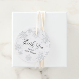 Etiquetas Para Lembrancinhas Flocos de Neve de Inverno Agradecimento 