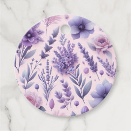Etiquetas Para Lembrancinhas Flor de Lavanda estética púrpura de Pastel