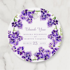 Etiquetas Para Lembrancinhas Flor do céu roxo, obrigado de casamento
