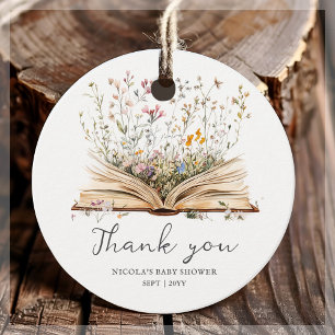 Etiquetas Para Lembrancinhas Flor selvagem Chá de fraldas do Tema do Livro