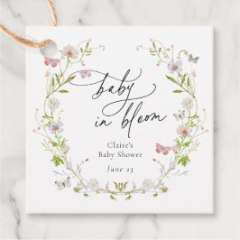 Etiquetas Para Lembrancinhas Flor-silvestre Wreath Baby in Bloom