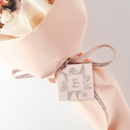 Etiquetas Para Lembrancinhas Flor Simples De Linhas De Blush Chic Floral