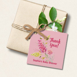 Etiquetas Para Lembrancinhas Florais Rosa Quente E Abelhas De Bumble Uma Abelha