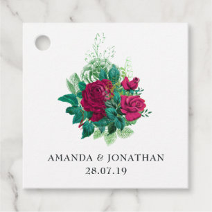 Etiquetas Para Lembrancinhas Floral Burgundy Antigo