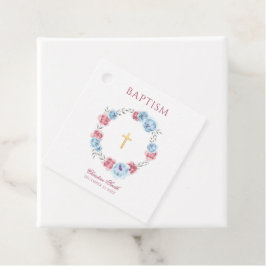 Etiquetas Para Lembrancinhas Floral Peony Wreath Boy Baptism Christening