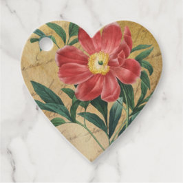 Etiquetas Para Lembrancinhas Floral Vermelho Rústico Vintage