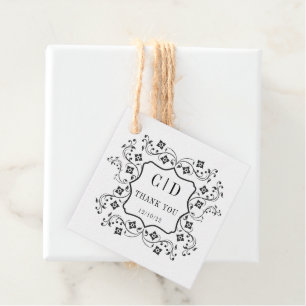Etiquetas Para Lembrancinhas Floral Vintage Monograma Wedding Favor