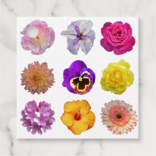 Etiquetas Para Lembrancinhas Flores coloridas