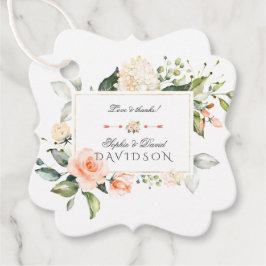Etiquetas Para Lembrancinhas Flores de Aquarela Modernas Vivendo Casamento de C