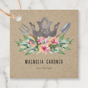 Etiquetas Para Lembrancinhas Flores de Ferramentas de Aquarela Chic Boho Coroa