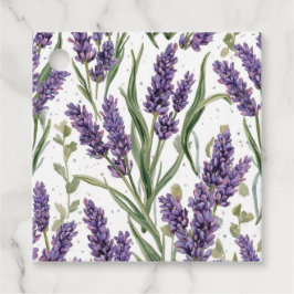 Etiquetas Para Lembrancinhas Flores de Lavanda Roxa Botânica Aquarela